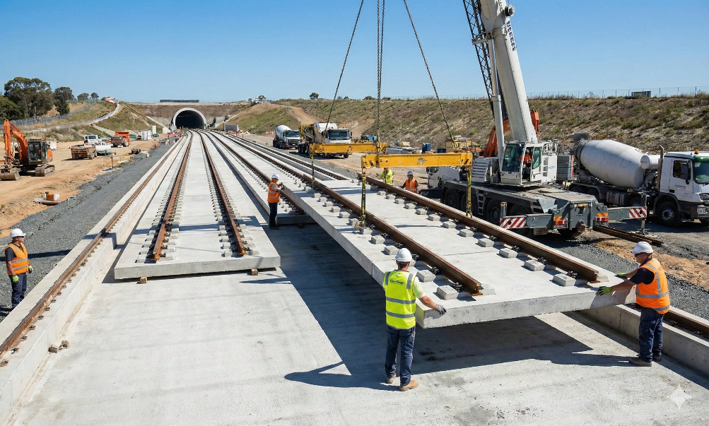 Geleceğin Demiryolu Teknolojisi: Kapsamlı Slabtrack (Balastsız Hat) Montaj Rehberi